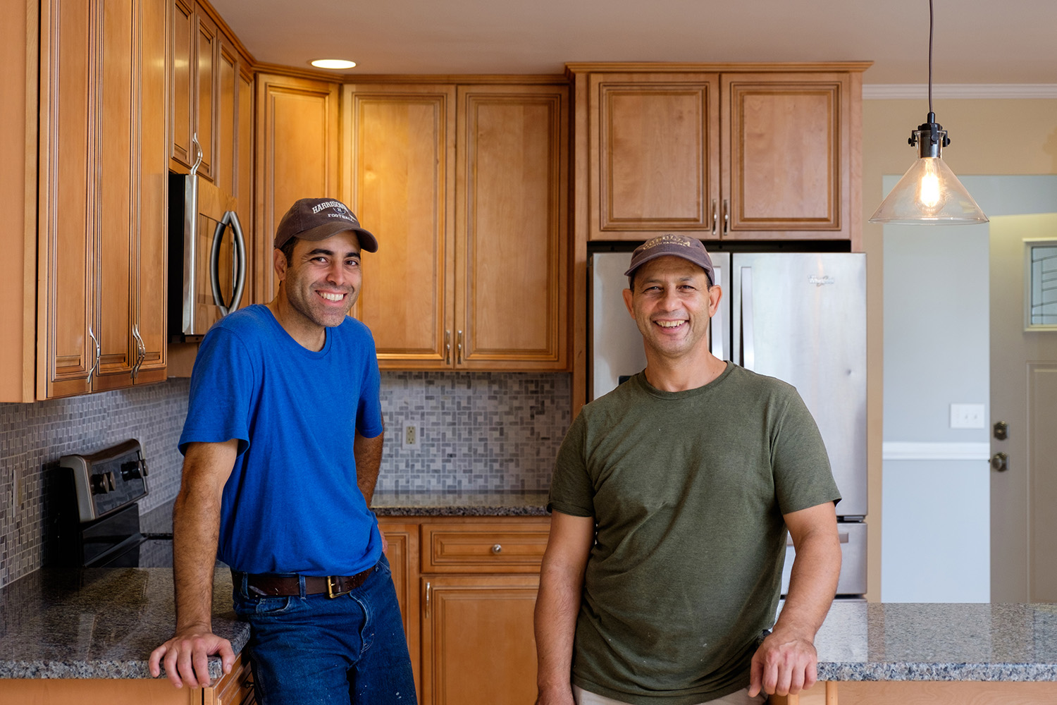 MuAwia Dames and Rachid Nouri in a renovated kitchen